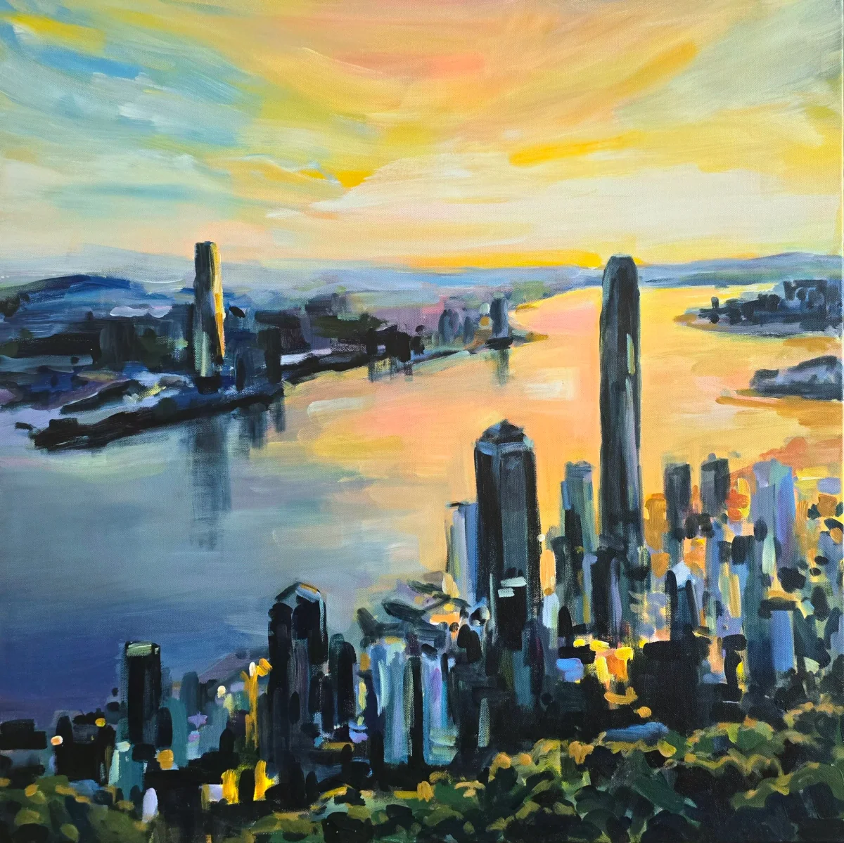 Live painting of Hong Kong – the sponsor of the Hosted Buyers’ lunch at the Asia Pacific Incentives and Meetings Event (AIME) 